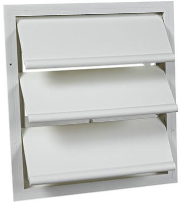Air Vent Automatic Gable Shutter 16" X 17-3/4" 18.9" H Opening Plastic White