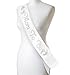 Mom To Be, White Satin Sash (White)