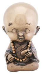 Joyful Monk Smiling Baby Buddha Figurine