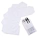 Sansheng 8 PCS pocket protector, transparent PVC heavy pocket protector, white pocket pen leak protector, school hospital office supplies (white)