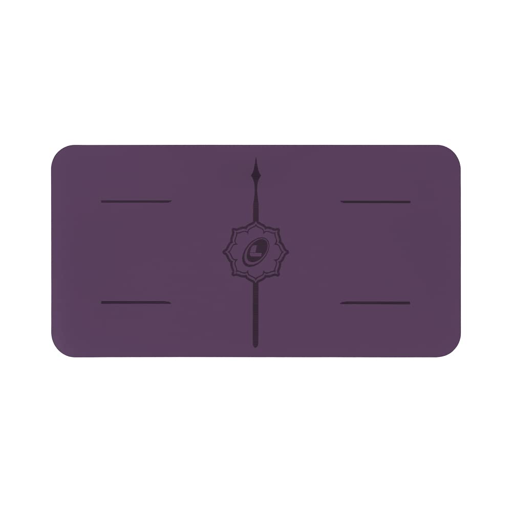 Liforme Yoga Pad - Patented Alignment System, Warrior-like Grip, Non-slip, Eco-friendly and biodegradable, 4.2mm thick pad for knee, elbow and hand support during Yoga (Purple)