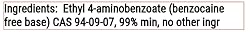 Benzocaine, High Purity, Reagent, 100 Grams