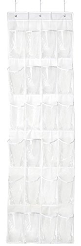 Over the door pantry organizer for kitchen storage with 24 clear …