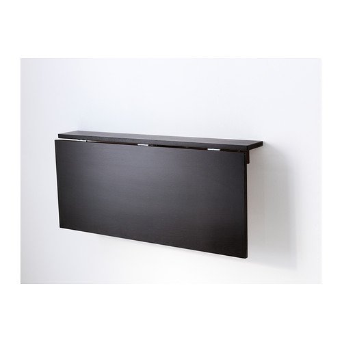 Ikea Bjursta Wall Mounted Drop Leaf Table Brown Black 90x50