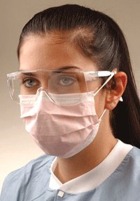 Crosstex GCLBL Isolite Latex-Free Face Mask, Blue (Pack of 50)