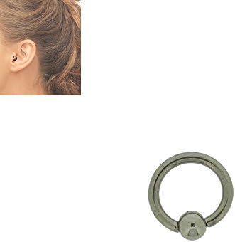 Stainless Steel Tragus Piercing Ring 16 GA Diameter 2GA / 0.24" (1,2x6mm)