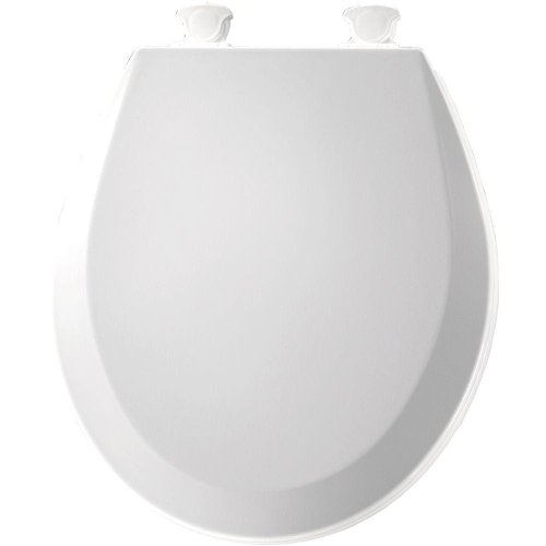 Bemis 500EC 390 Lift-Off Wood Round Toilet Seat, Cotton White