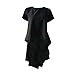 YouSun Women's Casual Chic Blouse Short Sleeve Round Neck Dovetail Hem T-Shirt