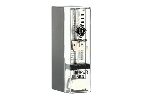 Wittner Metronome Taktell Super-Mini Series 880 - Plastic casing - Without bell - Black - Mechanical winding - No batteries required - Made in Germany