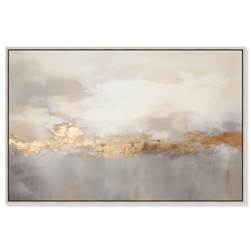 Art Remedy Fairy Dust I Canvas Luxury Abstract Art, Silver Frame, 24 x 16
