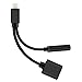 KPAO 2in1 Lightning to 3.5mm Audio Adapter and Lightning Charging Port for iPhone Support iOS 10.3 (black)