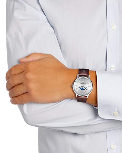 Maurice-Lacroix-Herren-Analog-Quarz-Uhr-mit-Leder-Armband-EL1108-SS001-110-1