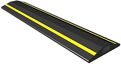 Allcam FCP 2m Rubber Floor Cable Protector with Hi Vis Stripes 15x8mm Channel