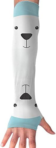Silly Polar Bear Arm Sleeve Arm Protector Barcer Basketball Baseball Football Shooting UV Protection Fast Dry