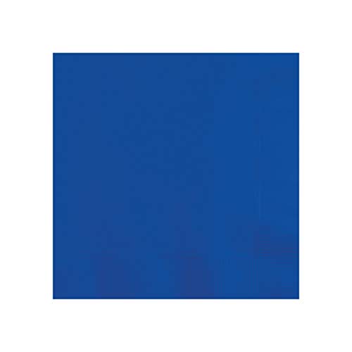 Creative Converting 803147B 50 Count Touch of Color Beverage Napkins, Any, Cobalt Blue