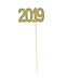 8 pack of Double Sided Gold Glitter 2019 Centerpiece Sticks in Various Colors for DIY Graduation and New Years Decor (Gold)