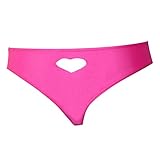 Women Cheeky Brazilian Bikini Swimwear t-Back Heart Cut Out Hollow Bottoms