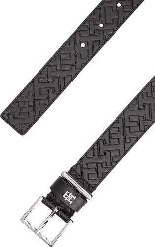 Donna Cintura Square 3,0 cm in Pelle, Blu (Black), 95 cm