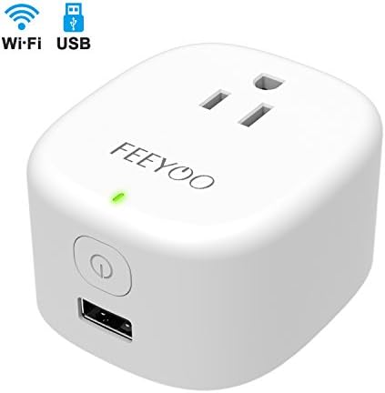 Wifi Smart Plug - Mini Wifi Socket Outlet with Energy Monitoring,Compatible with Alexa and Google Assistant, Control Your Lights, Appliances From Your Phone