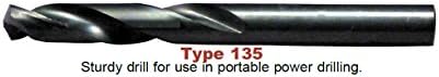 Norseman High Speed Twist Drills, Split Point, Screw Machine Length, Heavy Duty, Black Finish, Size 5/32", Made in USA, Pack of 12