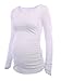 Women's Motherhood Maternity Tunic Tops Mama Clothes Flattering Side Ruching Xmas Pregnancy T-shirt