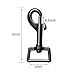LOUHUA 10 Pcs 1 Inch 360° Swivel Trigger Snap Hooks Nickel Plated Pet Buckle Keychain (Black)