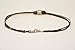 Anklet for men, men's ankle bracelet with a silver plated tube bead charm and a brown cotton cord, custom gift for him, minimalist anklet