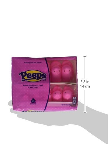 PEEPS PINK MARSHMALLOW CHICKS, 3 OZ, 10 CT