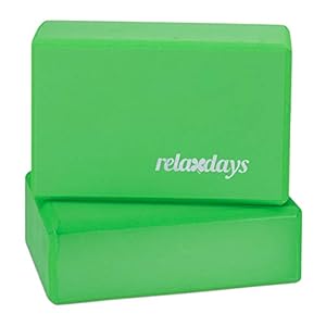 Relaxdays Set of 2 Hard Foam Blocks to Practice Yoga, Non-Slip, HWD 8x23x15 cm