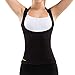 HOT SHAPERS Women's Cami Hot Belly Fat Burn Sauna Shirt. Seamless Slimming Body Shaper (Large, Black)
