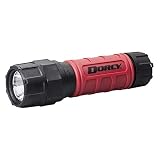 Dorcy 41-4200 Weather Resistant Unbreakable Night Glow LED Flashlight, 140-Lumens, Red Finish