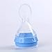 Gaodear Baby Food Feeder,Silicone Squeeze Rice Cereal Bottle, Soft-Tip Dispensing Spoon with Brush Set (Blue,4oz/120ml for 4 Months+ Babies)