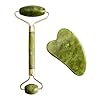 ELIPHONIC Natural Jade Roller Thin Face Massager Lifting Tools Slim Facial Gua Sha Green Stone Puffy Eyes Massager Neck…