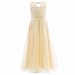 FEESHOW Big Girls Flower Junior Bridesmaid Wedding Gown Party Pageant Tulle Dress