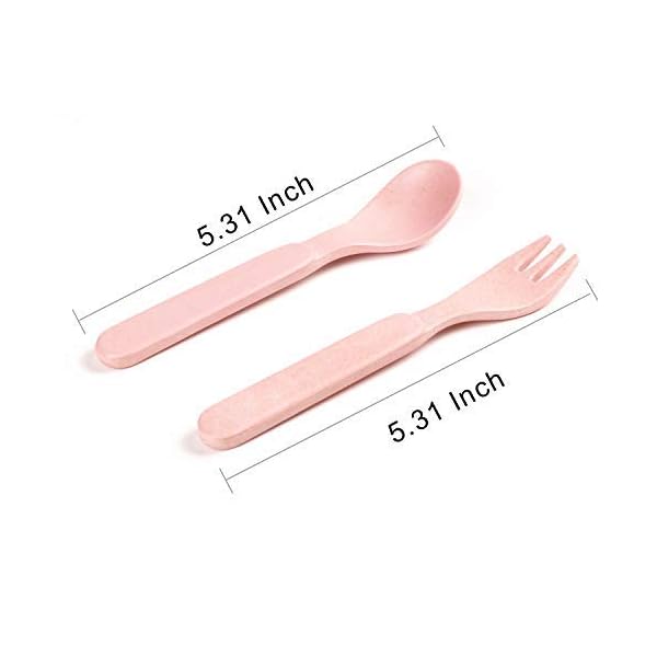 Bamboo-Kids-Spoons-Forks-Set-for-Baby-Feeding-Dinnerware-Utensils-Pack-for-Children-Dishwasher-Safe-Natural-Tableware-Plastic-Free-Set-of-10 Bamboo Kids Spoons & Forks Set for Baby Feeding - Dinnerware Utensils Pack for Children, Dishwasher Safe - Natural Tableware, Plastic Free, Set of 10