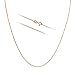 Rose Gold Plated Sterling Silver Necklace - 1mm Box Chain - Hypoallergenic and Tarnish Resistant - Classic Design and Comfortable Fit - 14