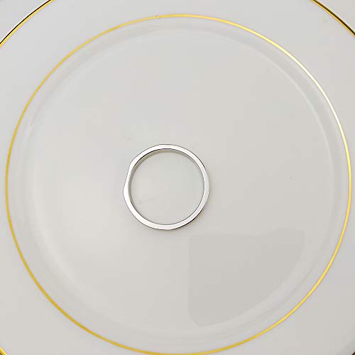 Elehere Wedding Holiday Napkin Rings Set of 8 for Spring Summer Fall Winter, 4 Season Simple Napkin Holder Bukle, Silver