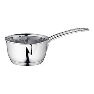 Küchenprofi Steelpan 16 cm, 1 liter, roestvrij staal, boterpannetje, inductie, melkpan met schenktuit, met praktische…