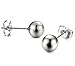 ORAZIO 10 Pairs 316L Stainless Steel Round Ball Stud Earrings, Assorted Sizes 3-7mm