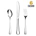 Silverware Set - 6 Piece Cutlery Set Serve for 2, Healthy Flatware Set Stainless Steel Utensils Mirror Polishing Forks Spoons Knives Set, Dishwasher Safe and Easy Washing