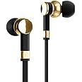 MASTER & DYNAMIC ME05 Wired Earphones, Wired Ear Buds with Built-in Remote to Control Music, Phone Calls, and Volume with USB-C Adapter, Gold/Black