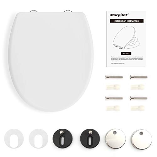Morpilot Abattant WC Familial, Abattant WC en Forme de O, Système innovant de fermeture en douceur avec Frein de Chute et Démontage Rapide, Abattant WC en Polypropylène pour Adultes et Enfants