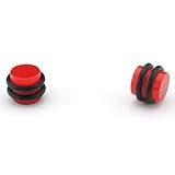 Red Magnetic Design - Acrylic Fake Plugs - Cheaters - 0G Gauge - 8mm