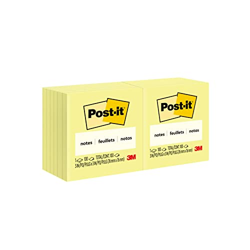 Postit Notes 3x3 in, 12 Pads, America's 1 Favorite Sticky Notes