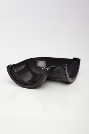 POLYPIPE RR103 Black 90º Angle for 112mm Half Round guttering System