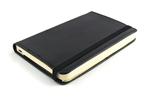 Markings by C.R. Gibson Ruled Paper Bonded Leather Journal - Black- 3.5