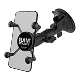 Ram Mount Twist Lock Suction Cup Mount with Universal X-Grip Cell Phone Holder, Black, RAM-B-166-UN7U