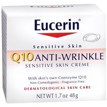 Eucerin Q10 Anti-Wrinkle Sensitive Skin Creme 1.7 oz. (Quantity of 4) by Beiersdorf Inc