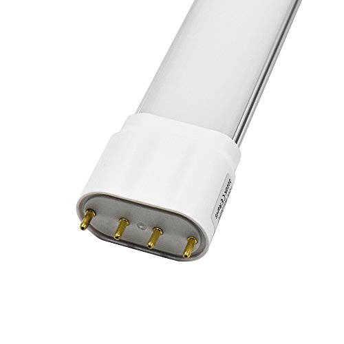 10W LED 2G11 4-Pin Base PL Lamp Lustaled 120V Daylight 6000K 18W Compact Fluorescent Lamp Equivalent Bulb Lamp for Pendant Lamps Ceiling Lights Desk Lamps (Remove or Bypass Ballast, 2-Pack)