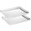 Velaze Roestvrijstalen Bakplaat, 2 Stuks Genoise Bakplaat, Chemicaliënvrije Braad- en Bakvorm – 40 x 30 cm